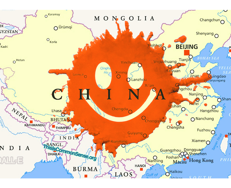 China, smiley, map, about