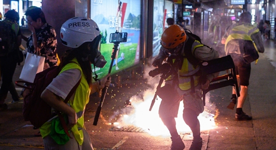 Tear gas in Hong Kong