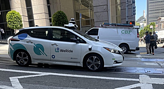 WeRide self-driving car in California