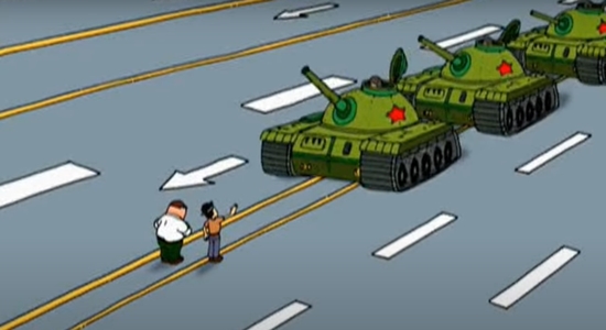 Family Guy and Tank Man