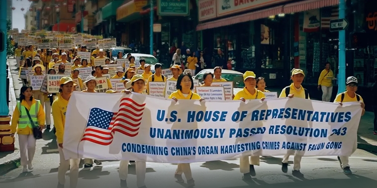 Banner says U.S. House condemns China's organ harvesting